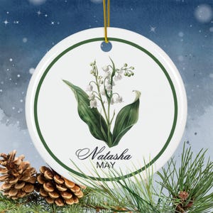 Lily of the Valley Christmas Ornament: May Birth Flower Keepsake
