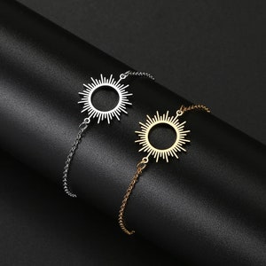 Bohemian Circle Charm Bracelet for Women Round Sun Minimalist Bracelet Bracelet for Women & Men zdjęcie 4