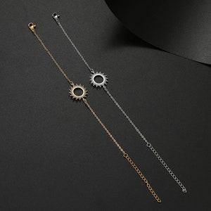 Bohemian Circle Charm Bracelet for Women Round Sun Minimalist Bracelet Bracelet for Women & Men zdjęcie 5