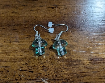 Crystal mushroom earrings!