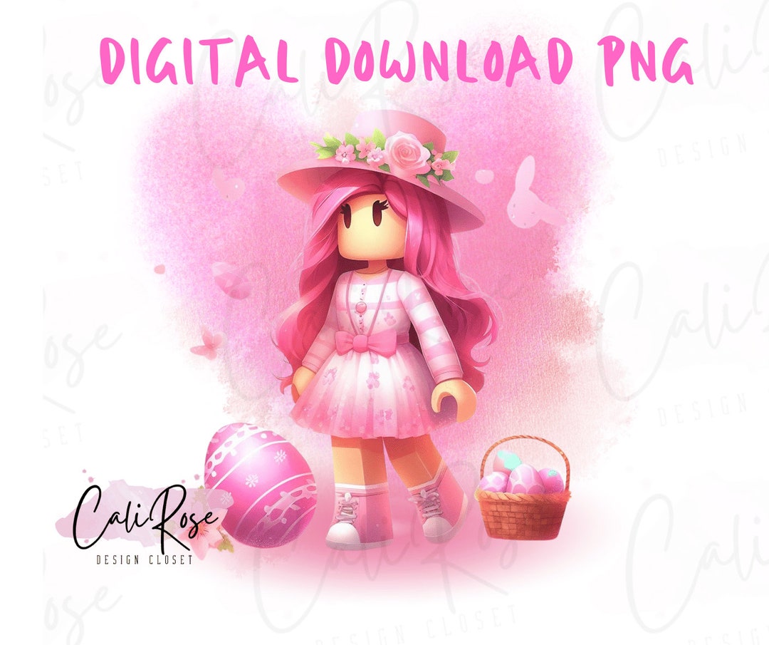 Pink Roblox Heart Bright Watercolour Png Digital Download Etsy