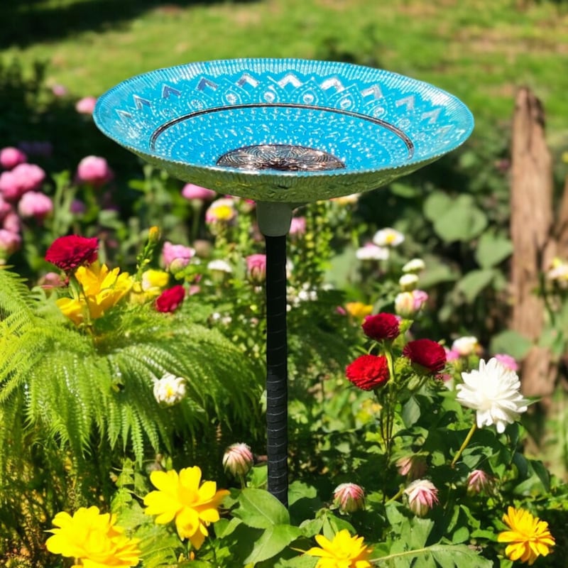 Glass Bird Bath - Etsy