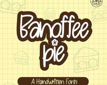 BanoffeePie Handwritten Font - Quirky Digital Font for GoodNotes and Journaling (TTF, OTF)