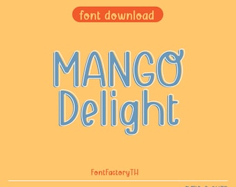 MangoDelight Schriftart - niedlich handgeschrieben, saubere Schriftart, süße Handschrift, digitale Notiz Schriftarten, Goodnotes Schriftart, Handschrift Schriftart, handgeschriebene Schriftarten