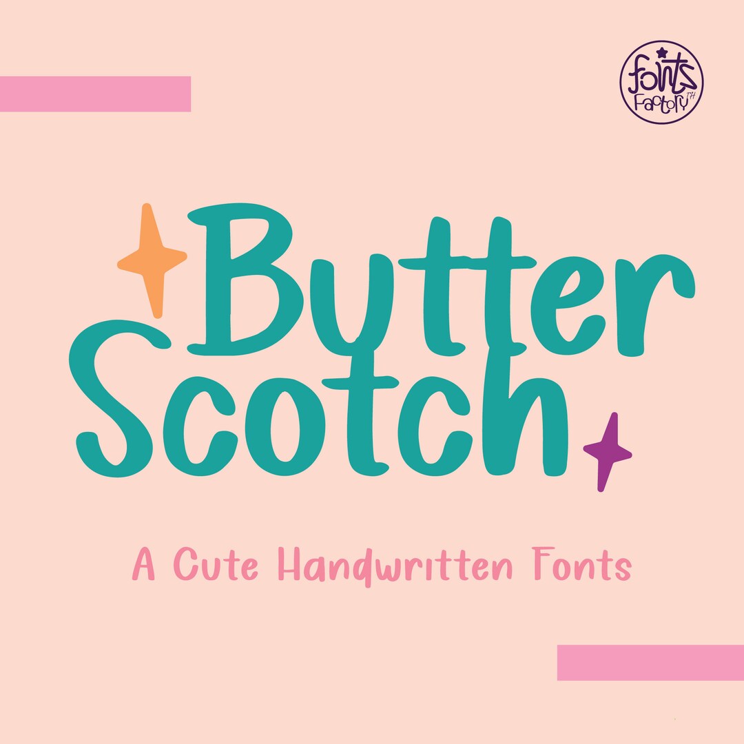 Butterscotch Font | Cute Handwritten Sans Serif (OTF, TTF) - Etsy