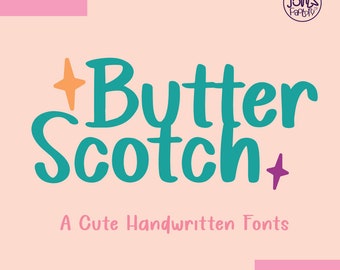ButterScotch Schriftart | Niedliche handgeschriebene Sans Serif (OTF, TTF)