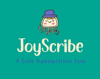 JoyScribe Schriftart - niedlich handgeschrieben, saubere Schriftart, süße Handschrift, digitale Notiz Schriftarten, Goodnotes Schriftart, Handschrift Schriftart, handgeschriebene Schriftarten