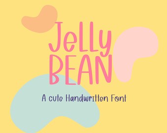 JellyBean Font - Cute Handwritten, Clean Font, cute handwriting, Digital Note Fonts, Goodnotes Font, handwriting font, Handwritten Fonts