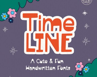 TimeLine Handwritten Font, Digital Download for GoodNotes Digital Notes, iPad, OTF TTF