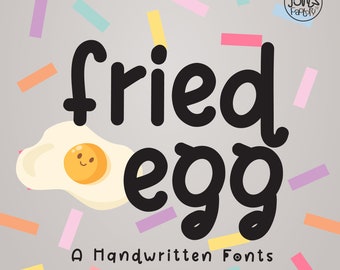 FriedEGG Handwritten Font for Digital Notes, GoodNotes, iPad, OTF TTF