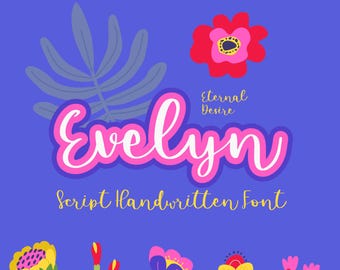 Evelyn Schreibschrift: Moderne Kalligrafie (OTF, TTF)