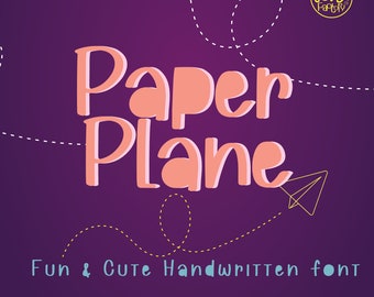 PaperPlane Schrift für Lehrer – lustige, süße Lehrer Schrift (OTF, TTF)