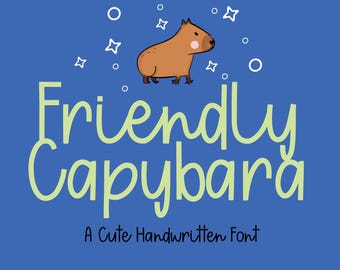 Friendly Capybara Font: Modern Handwritten Script (OTF, TTF)