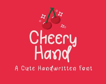 Fröhliche Handschrift | Niedliches handgeschriebenes Skript für Logo, Planer, Cricut