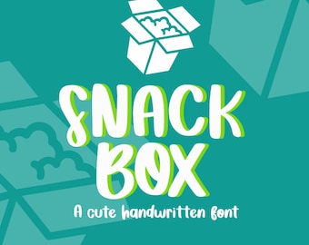 SnackBox Font - Handwritten Typeface, Cute Handwritten, Digital Note Fonts, Good notes Font, handwriting font, Handwritten Fonts, Note Font