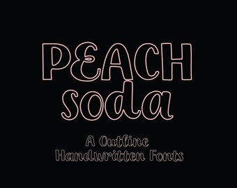 PeachSoda Handwritten Font for GoodNotes Digital Notes and Procreate, OTF TTF