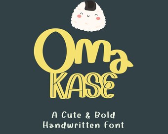 Omakase Schriftart - niedlich handgeschrieben, saubere Schriftart, süße Handschrift, digitale Notiz Schriftarten, Goodnotes Schriftart, Handschrift Schriftart, handgeschriebene Schriftarten