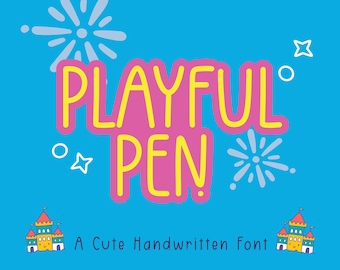 PlayfulPen Font - niedlich handgeschrieben, saubere Schriftart, niedliche Handschrift, digitale Notiz Schriftarten, Goodnotes Schriftart, Handschrift Schriftart, handgeschriebene Schriftarten