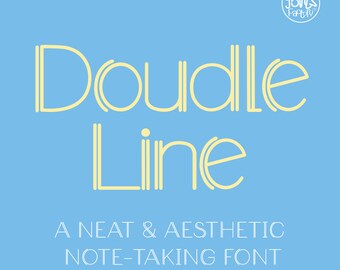 DoubleLine handgeschriebene Schriftart, digitale Notiz Schriftart für Goodnotes, iPad Notizen, OTF TTF