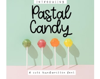 PastalCandy Font - handwritten typeface, Cute Handwritten, Digital Note Fonts, Good notes Font, handwriting font, Handwritten Fonts