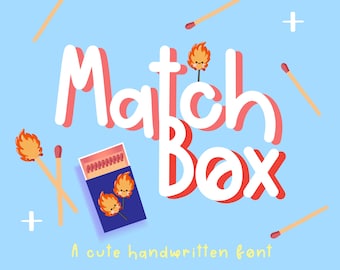 MatchBox Font - Handwritten Typeface, Cute Handwritten, cute handwriting, Digital Note Fonts, Good notes Font, handwriting font, Note Font