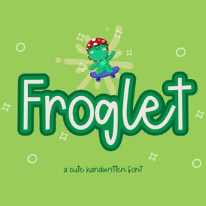 Froglet Font: Handwritten Script, Modern Calligraphy (OTF, TTF)