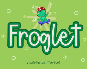 Froglet Schrift: Handgeschriebene Schrift, moderne Kalligrafie (OTF, TTF)