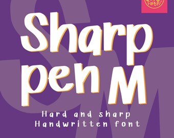 SharpenM Handgeschriebene Schriftart: Clean Sans Serif (OTF, TTF) (Digitaler Download)