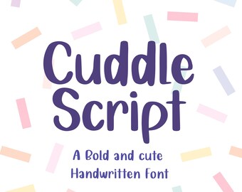 CuddleScript Font - Cute Handwritten, Clean Font, cute handwriting, Digital Note Fonts, Goodnotes Font, handwriting font, Handwritten Fonts