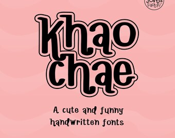 KhaoChae Handwritten Font for GoodNotes Digital Notes, iPad, OTF TTF