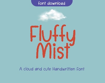 luffyMist Font - Cute Handwritten, Clean Font, cute handwriting, Digital Note Fonts, Goodnotes Font, handwriting font, Handwritten Fonts