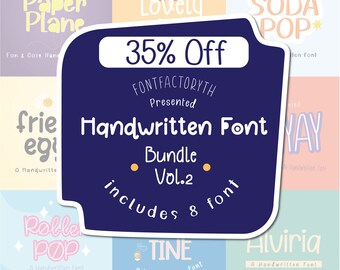Handwritten Font Bundle, Digital Note Fonts for GoodNotes, iPad, OTF TTF