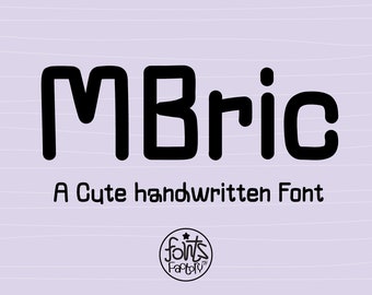 MBric Schriftart | Niedliche handgeschriebene Schrift für digitale Notizen (OTF, TTF)