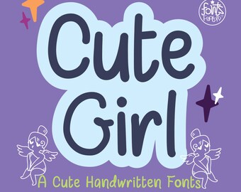 CuteGirl Schriftart: Sauber Handgeschriebene Sans Serif (OTF, TTF)
