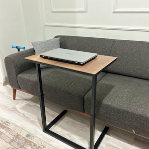 Adjustable Height Laptop Desk | Atlantic Pine Side Table | Multi-Purpose Small Space Furniture | Home Office Workstation | Study Table