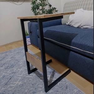 Modern C-Shape Coffee Table - Compact End Table, Under Sofa Computer Desk, Minimalist Design, Space-Saving Stylish Table, Mother&#39;s Day Gifts