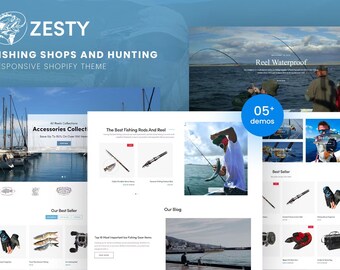 ZestyFish - Fishing Shop Responsive Shopify Theme - Instant Download