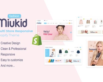 MiuKid - Multi Store Responsive Shopify Theme - Instant Download