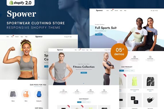Spower Tema Shopify 2.0 de ropa deportiva Descarga instantanea Etsy Espana