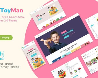 ToyMan - Kids Toys & Baby Store Shopify 2.0 Theme - Instant Download