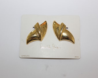 Boucles d'oreilles clip vintage dorées David Grau