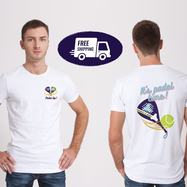 Padel Tennis T-shirt, Herre Morsom Padel T-Skjorte, Padel T-skjorte tot Herre, It's Padel Time T-shirt, Gaf voor Padel Spillere