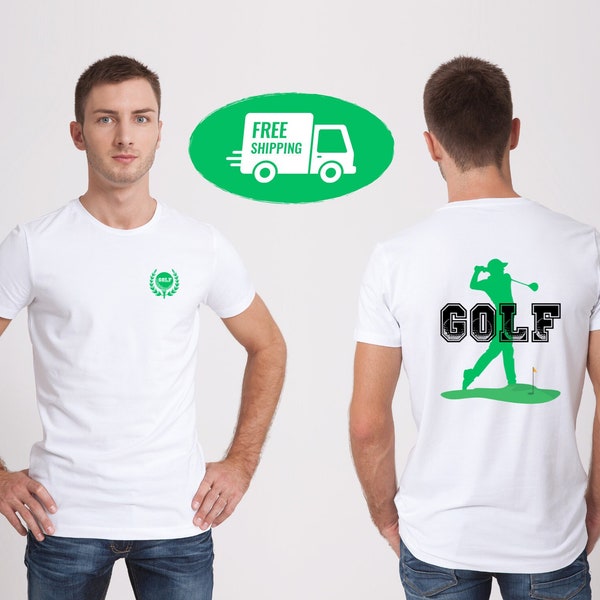 Men's Sporty GOLF Lover T-Shirt, Bomull Herre Golf T-skjorte, Golf T-skjorte til Herre, Groomsman Golf Gift, Gave til Golf Spillere