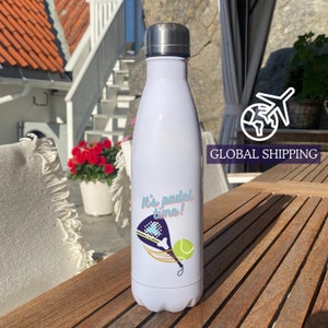 Isolierflasche Padel Tennis, Morsom Padel Vannflaske, Geschenk für Padel Spieler, Sportliche Padel Wasserflasche