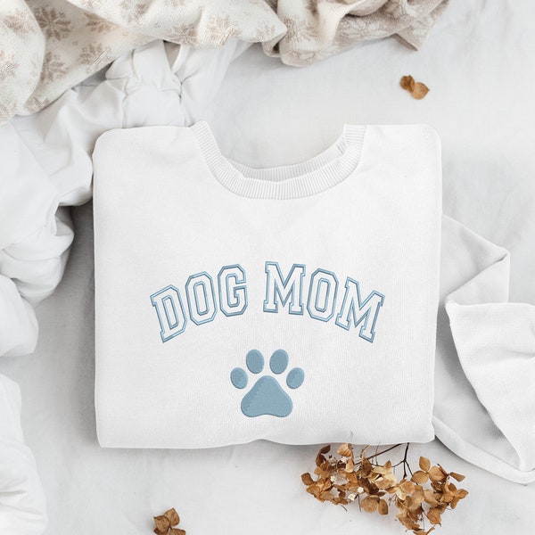Embroidered Dog Paw Hoodie | Dog Mama Crewneck | Dog Mom Gift | Dog Mama Sweatshirt | Dog Parent Sweater | Dog Lover Gift Idea Pullover