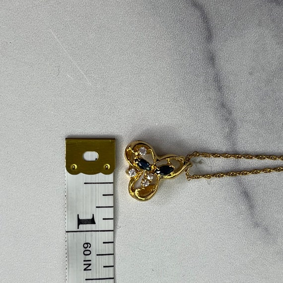 Vintage Lind 14k GE Gold Plated Crystal Pendant G… - image 6