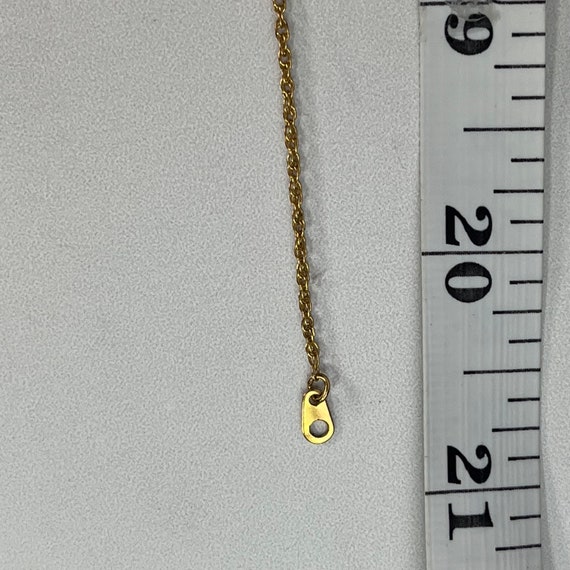 Vintage Lind 14k GE Gold Plated Crystal Pendant G… - image 5