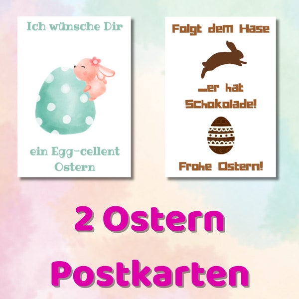 Frohe Ostern Grußkarte , druckbare Grußkarte, Ostergrüße, digitale Postkarten