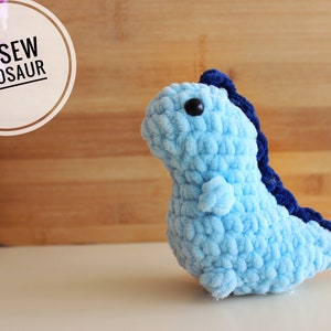 No Sew Dinosaur Crochet Pattern, Tyrannosaurus Crochet Pattern, T-Rex Amigurumi Plushie Pattern