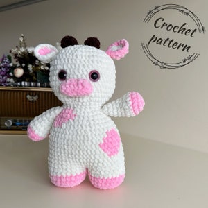 Cow Crochet Pattern | Amigurumi Crochet Plush Pattern Large | Spotted Cow Pattern